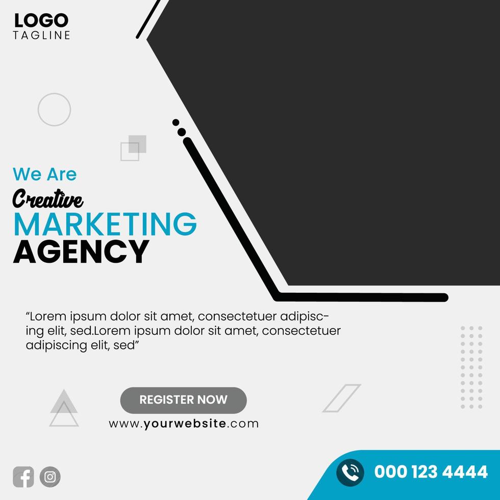 creative market agency modern poster design vector