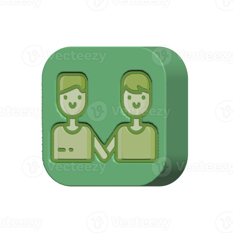 Couple design illustration png 3d style