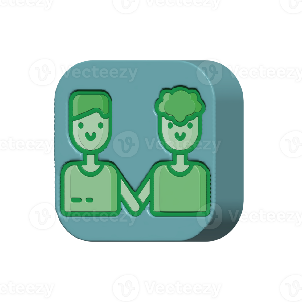 Couple design illustration png 3d style