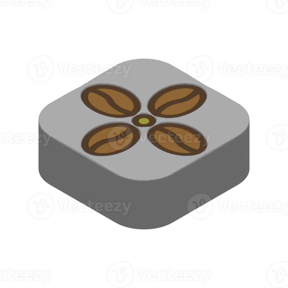 Coffee shop transparent png assets  on 3d style