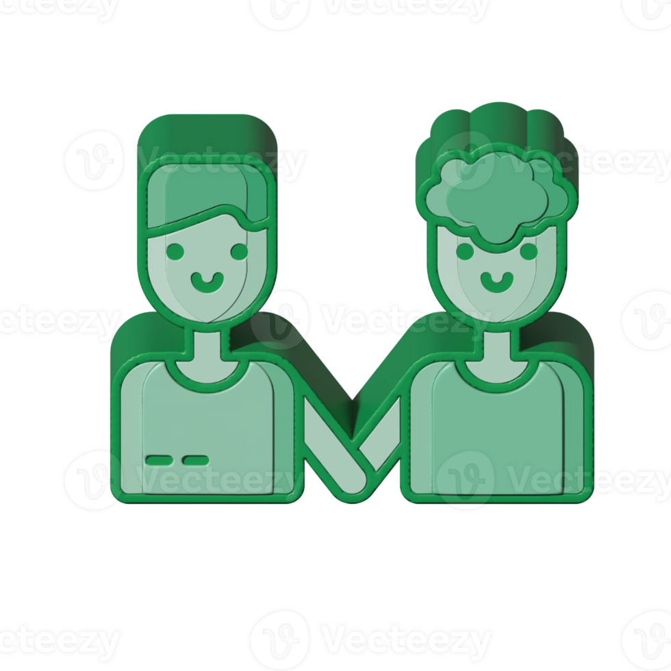 couple design illustration png style 3d