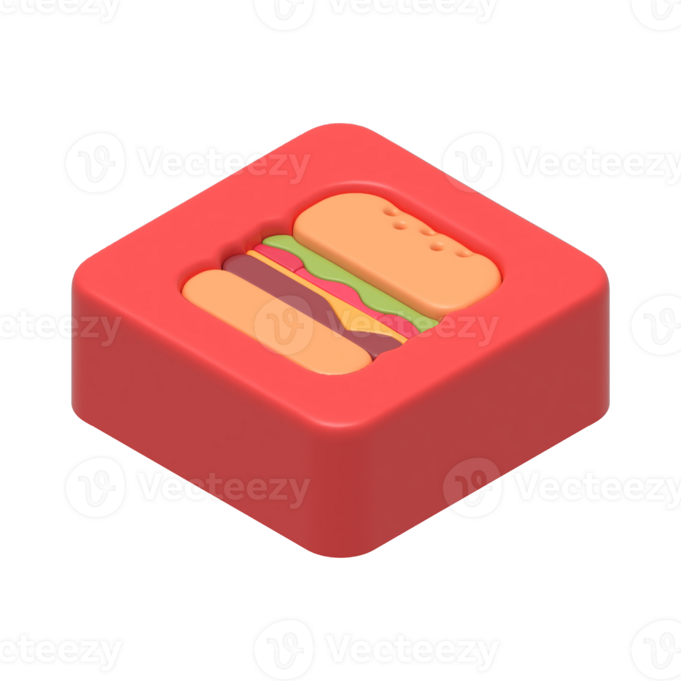 cute 3d assets of food market, perfect for social media, game, website assets and many more png