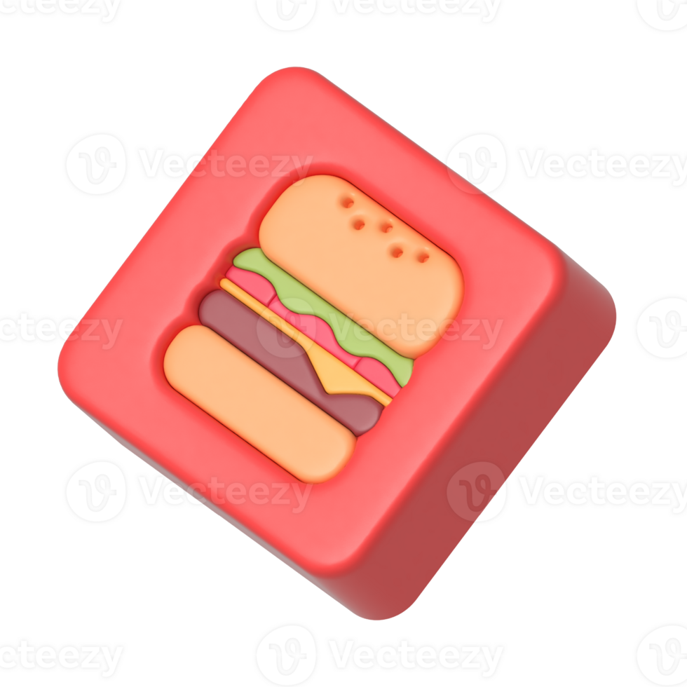 cute 3d assets of food market, perfect for social media, game, website assets and many more png