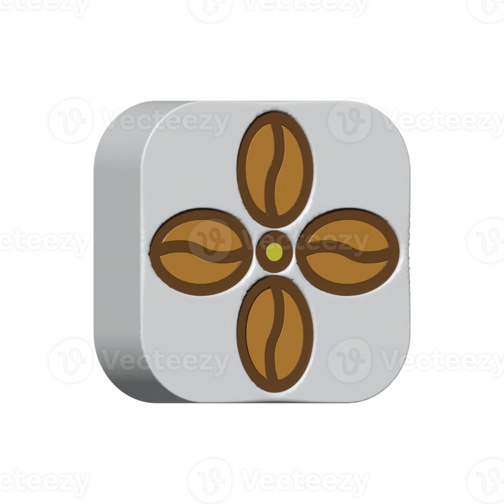 Coffee shop transparent png assets  on 3d style