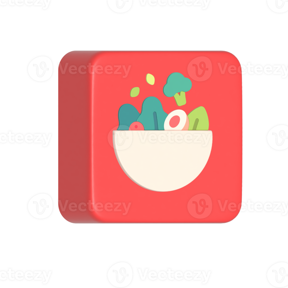 cute 3d assets of food market, perfect for social media, game, website assets and many more png