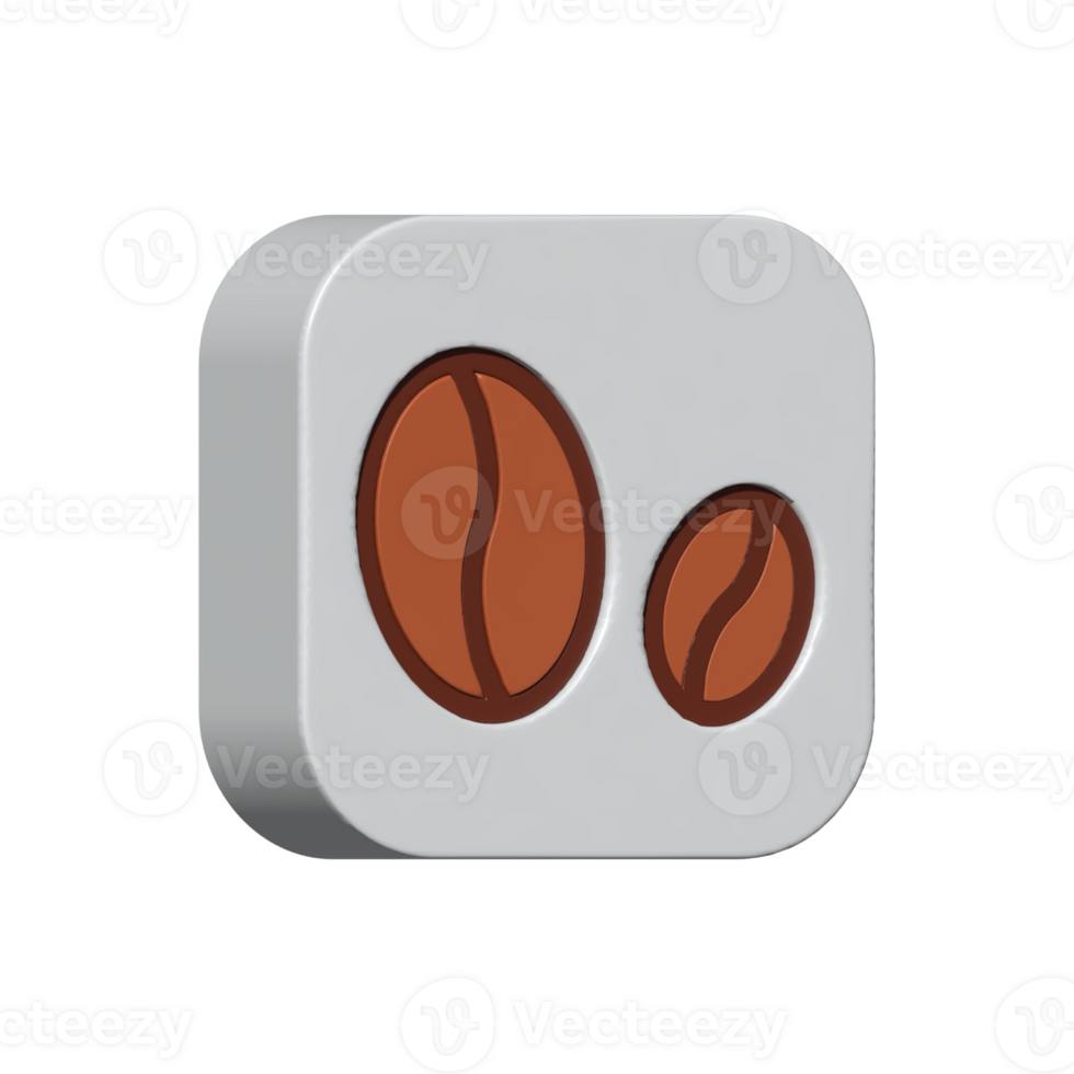 Coffee shop transparent png assets  on 3d style
