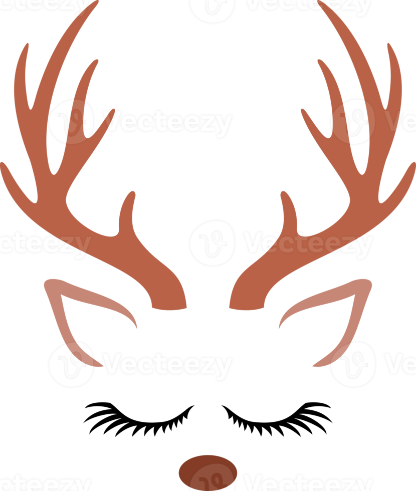 Cute deer color png illustration