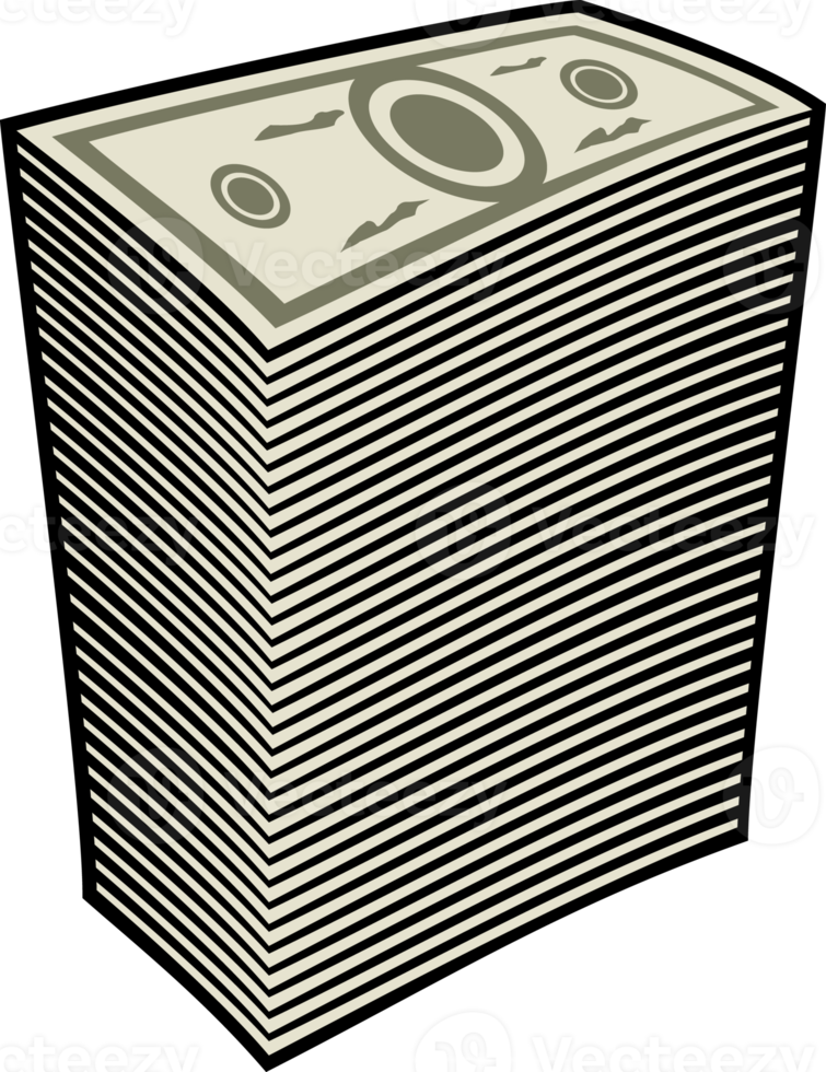 Big stack of money png illustration