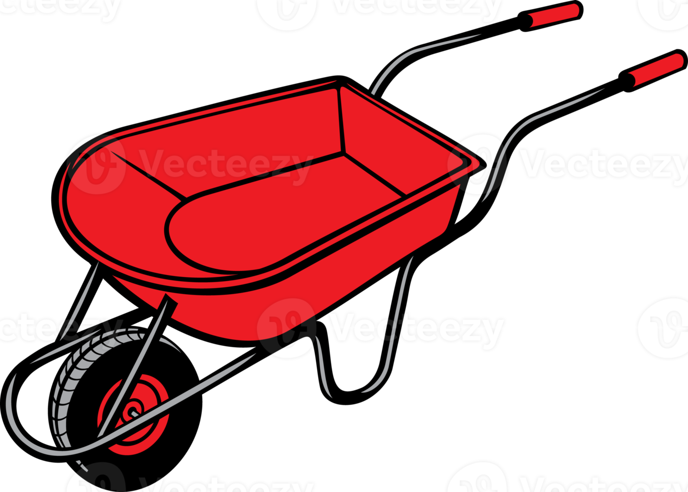 Garden metal wheelbarrow png illustration