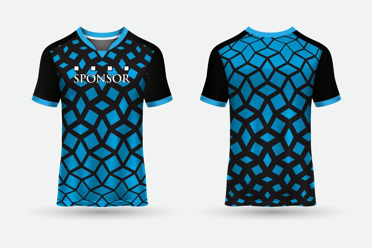 Incredible sports jersey design t-shirts with front and back view vector