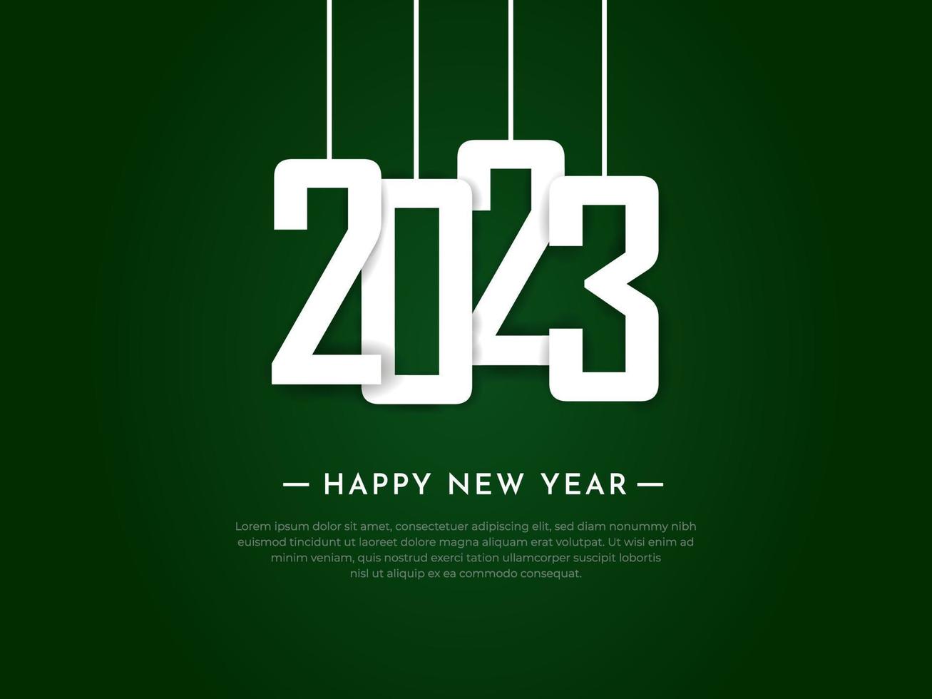 Wonderful and Bizarre happy new year 2023 design background with memphis and geometric style vector. vector