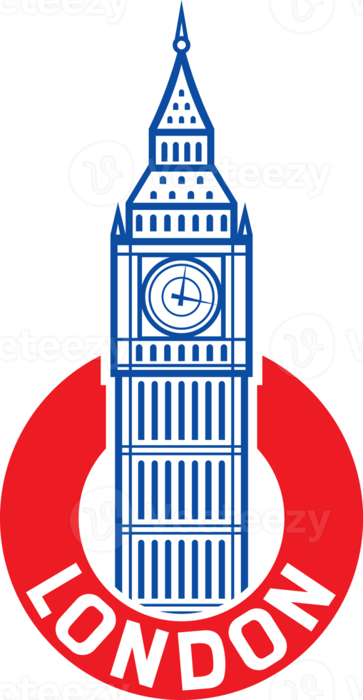 big ben etiqueta png ilustración