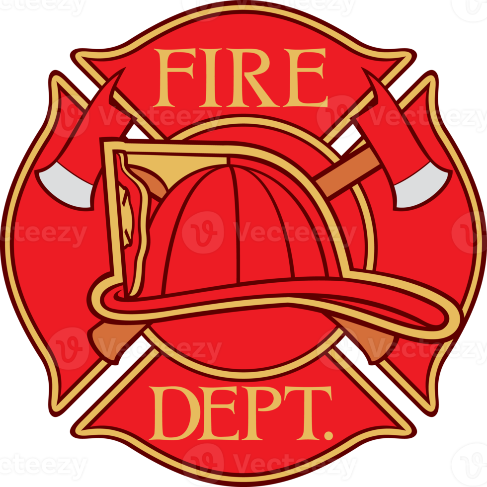 Fire Department or Firefighters Maltese Cross Symbol png