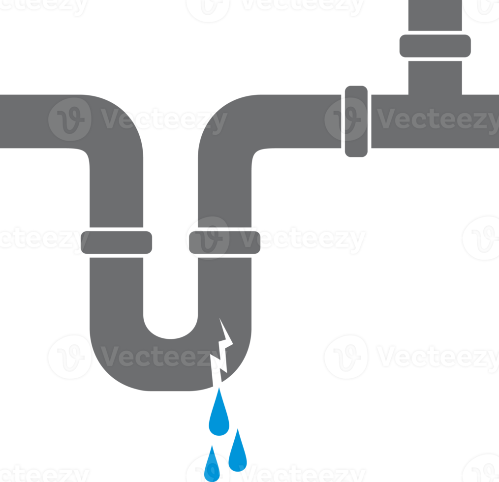 Broken water pipe - dripping png illustration