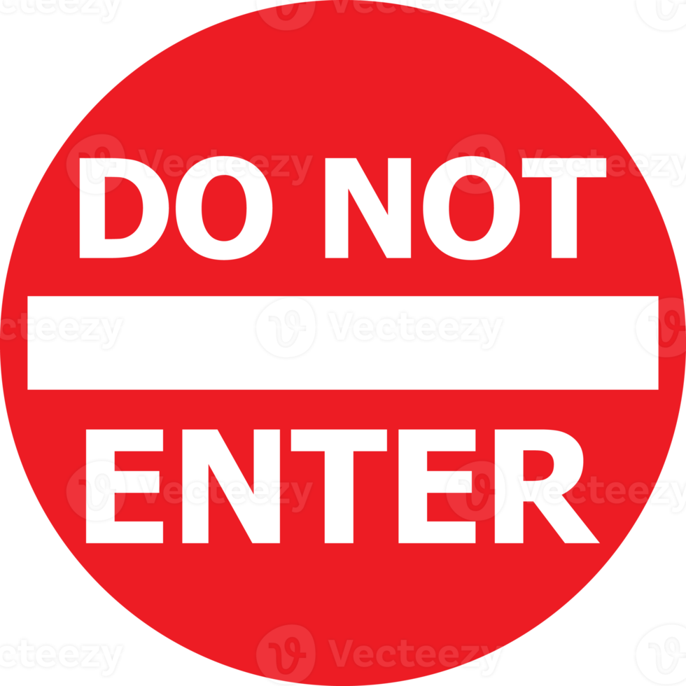 Do not enter warning sign png illustration