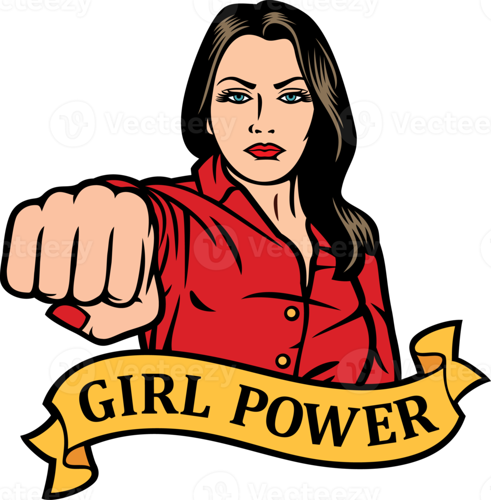 Girl power design - woman punching 8513577 PNG