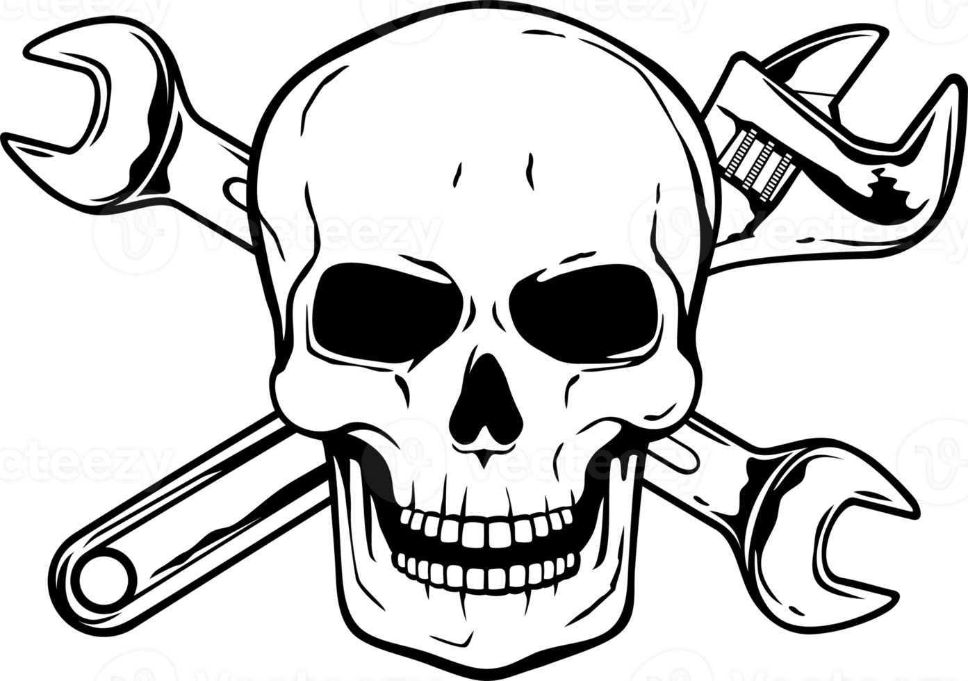 Mechanic skull png illustration