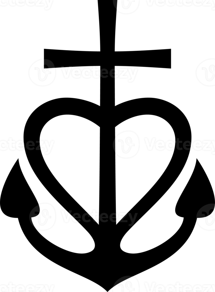 kruis, hart, anker - geloof, hoop, liefdesymbool. geloof teken png