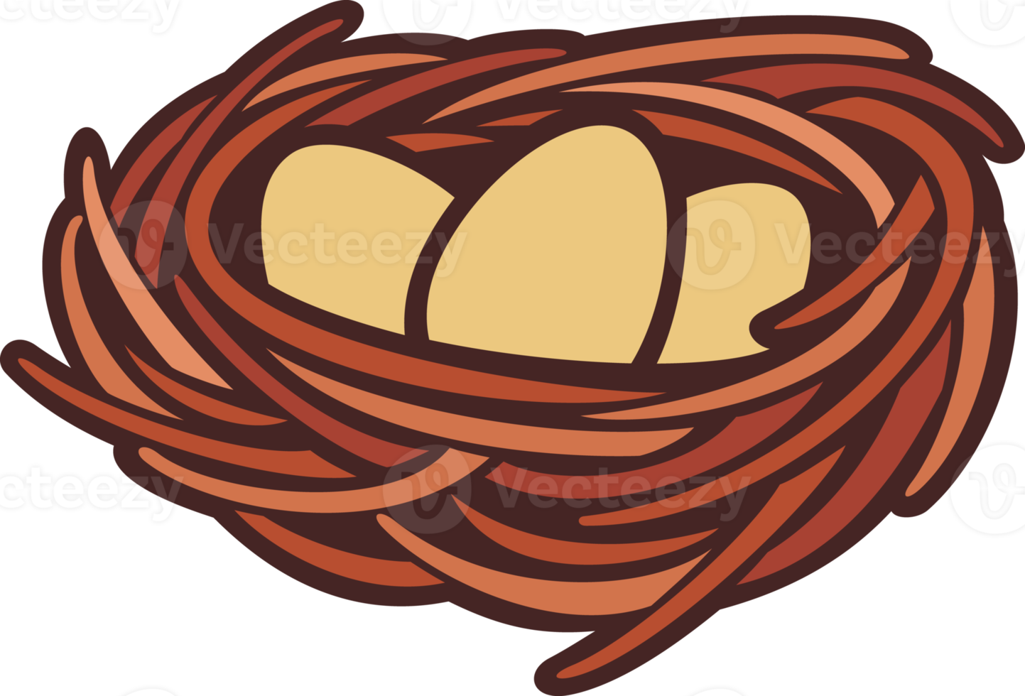 Eggs and nest png illustration