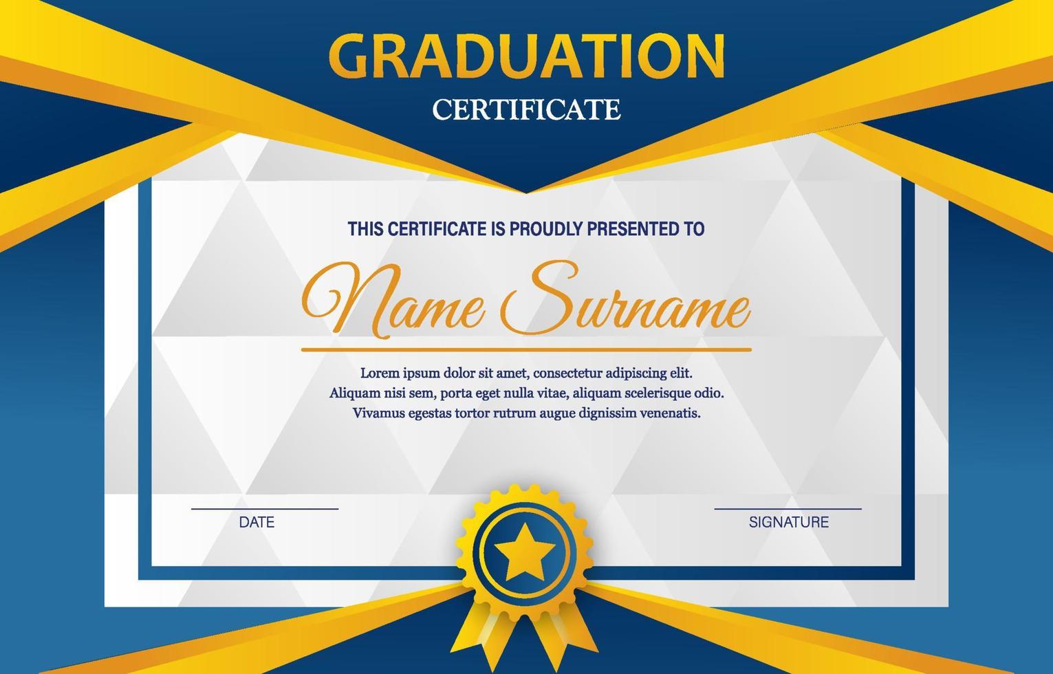 Graduation Certificate Concept vector