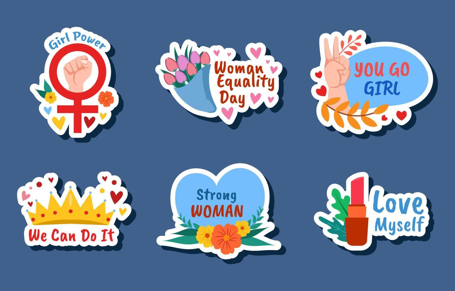 World Equality Day Sticker vector