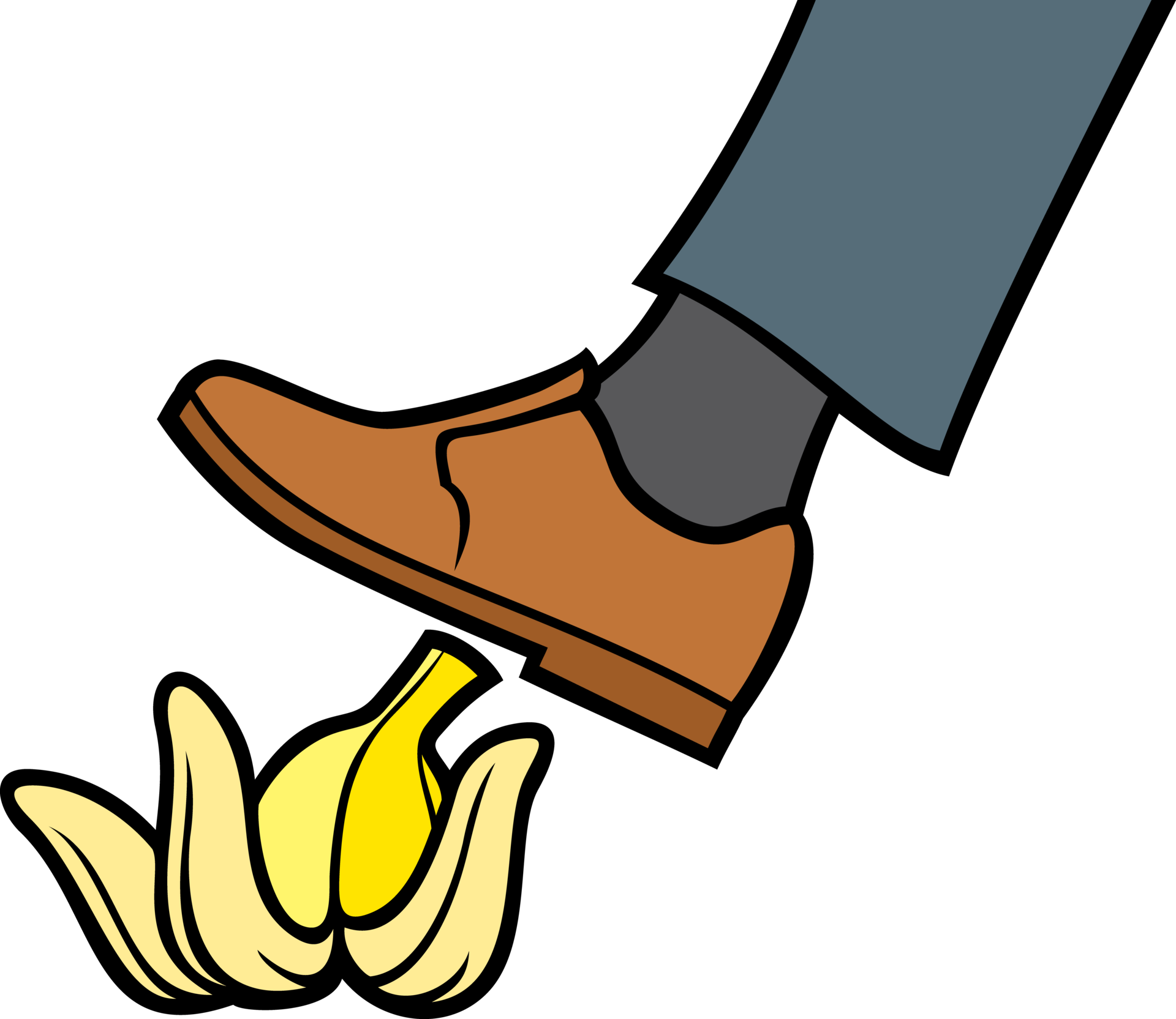 uomo che scivola su un’illustrazione png di buccia di banana 8513674 PNG