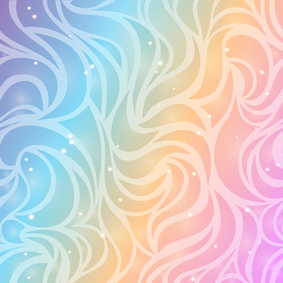 Abstract wavy pastel design background vector