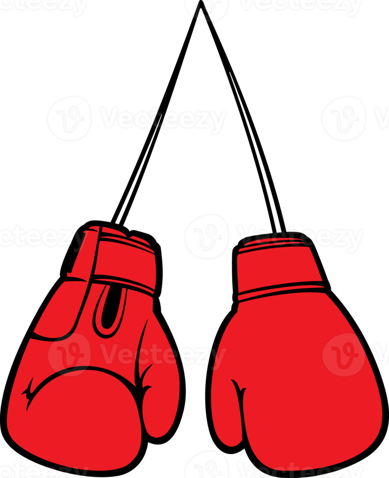 illustration png de gants de boxe rouges