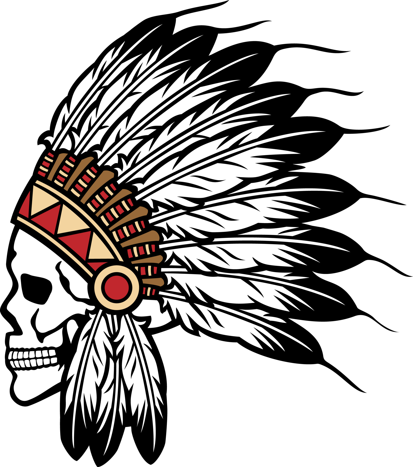 native-american-indian-chief-schedel-png-illustratie-8513788-png