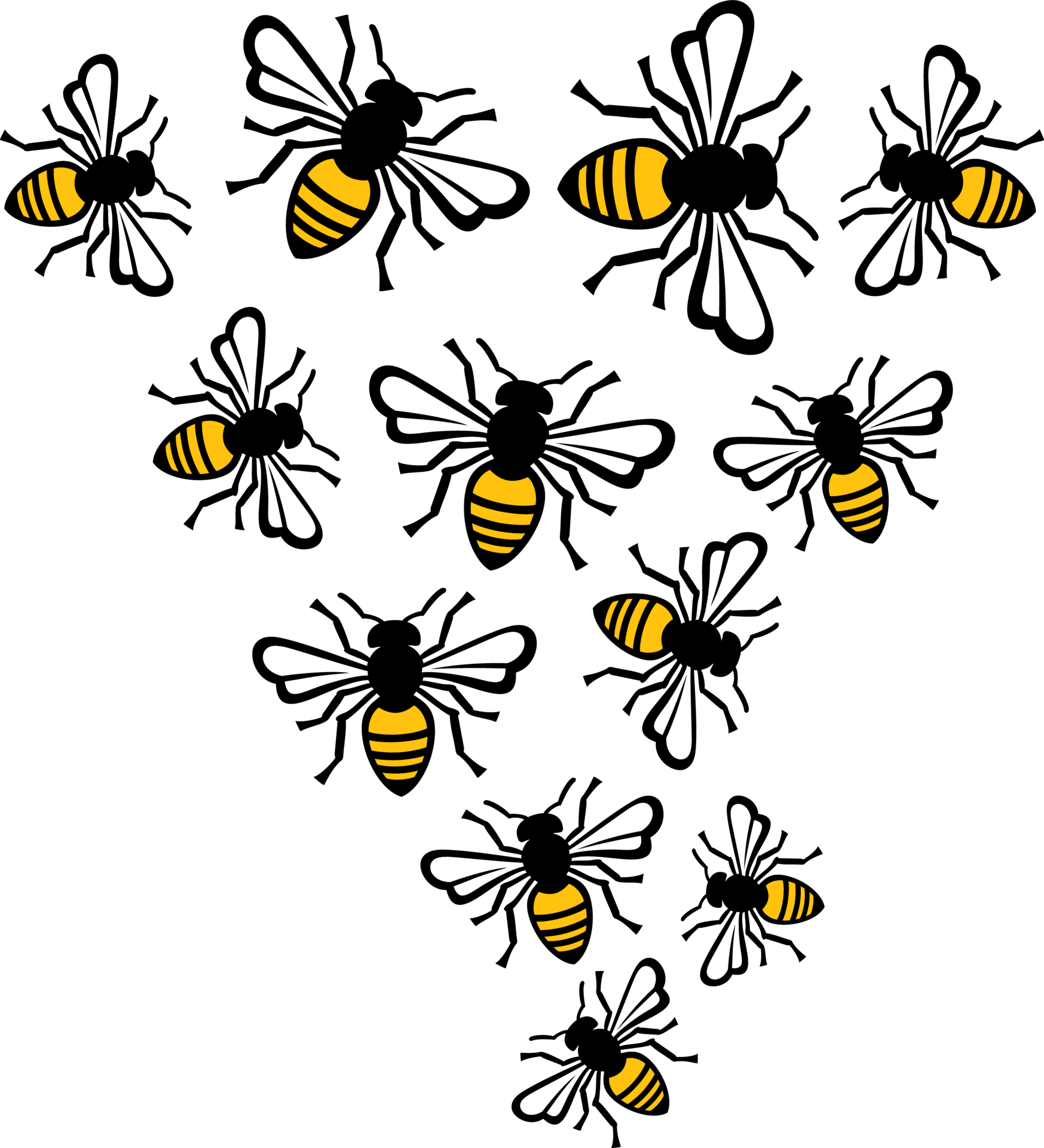 Flying Bee Png Illustration Swarm 8513805 Png