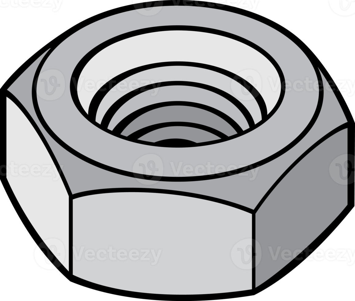 Grey screw nut png illustration