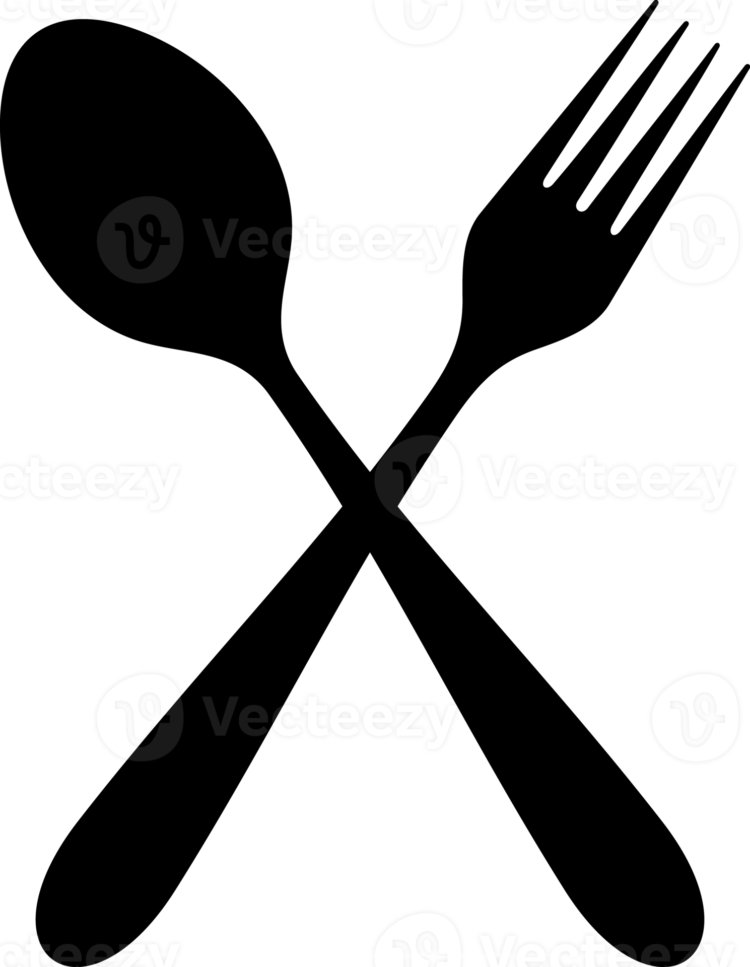 Crossed fork and spoon png illustration 8513833 PNG