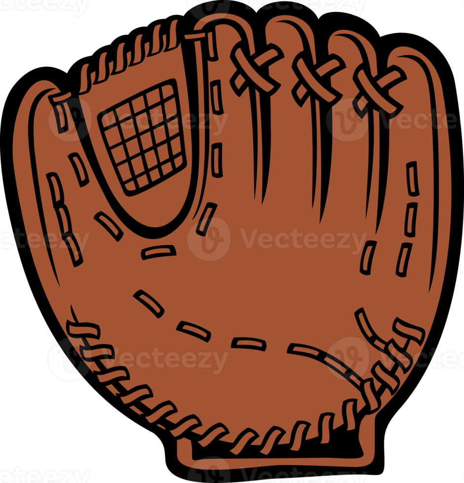 ilustração png de cor de luva de beisebol