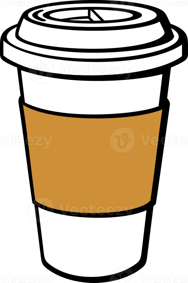 ilustração de png de xícara de café de papel