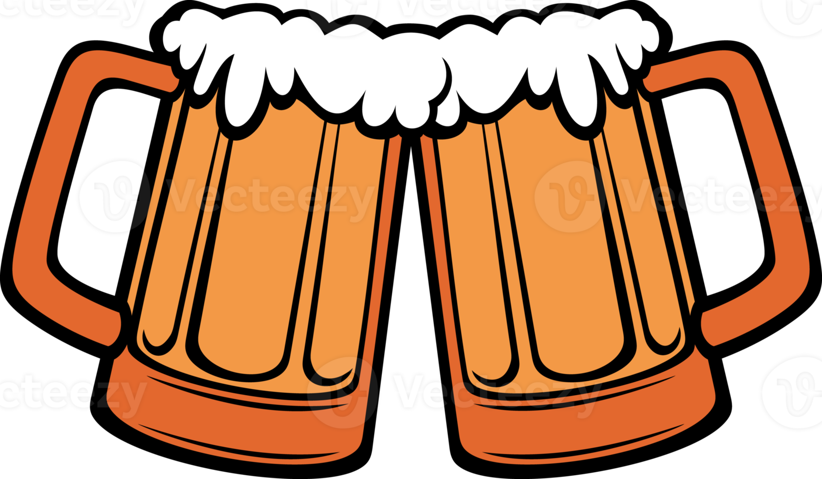 Beer mugs png illustration