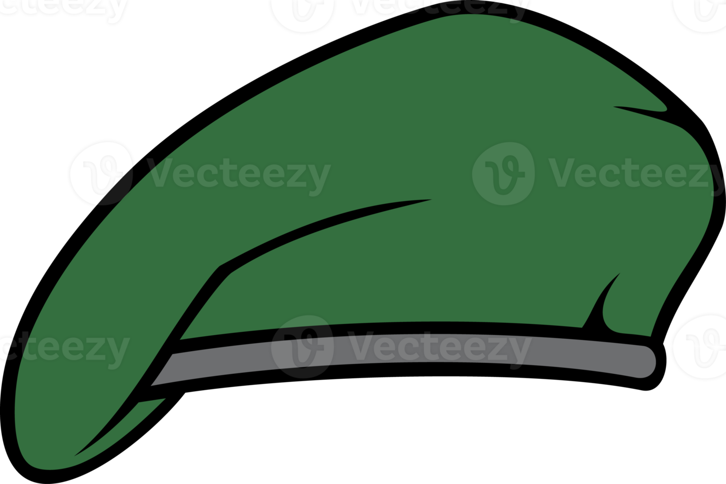 Green beret cap png illustration