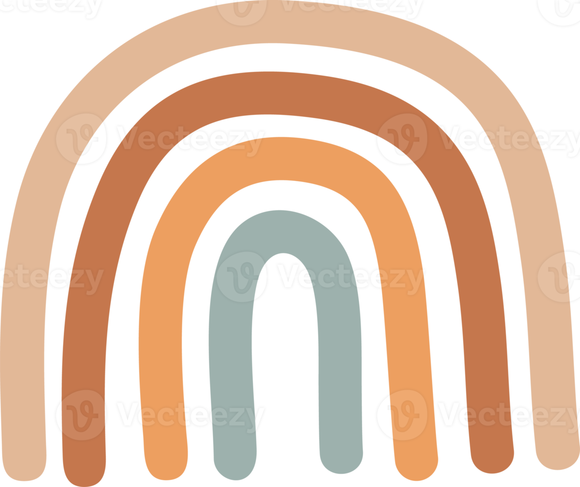 ilustração png de cor do arco-íris boho