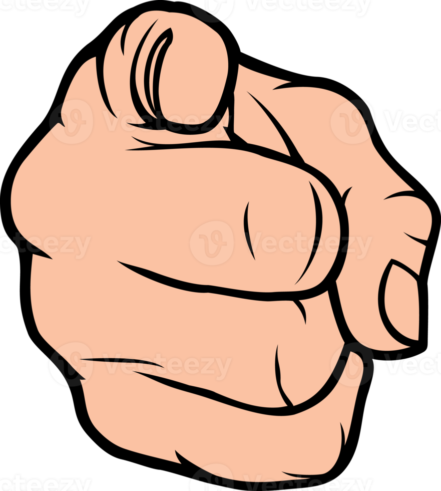 hand - vinger wijzend naar kijker png illustratie