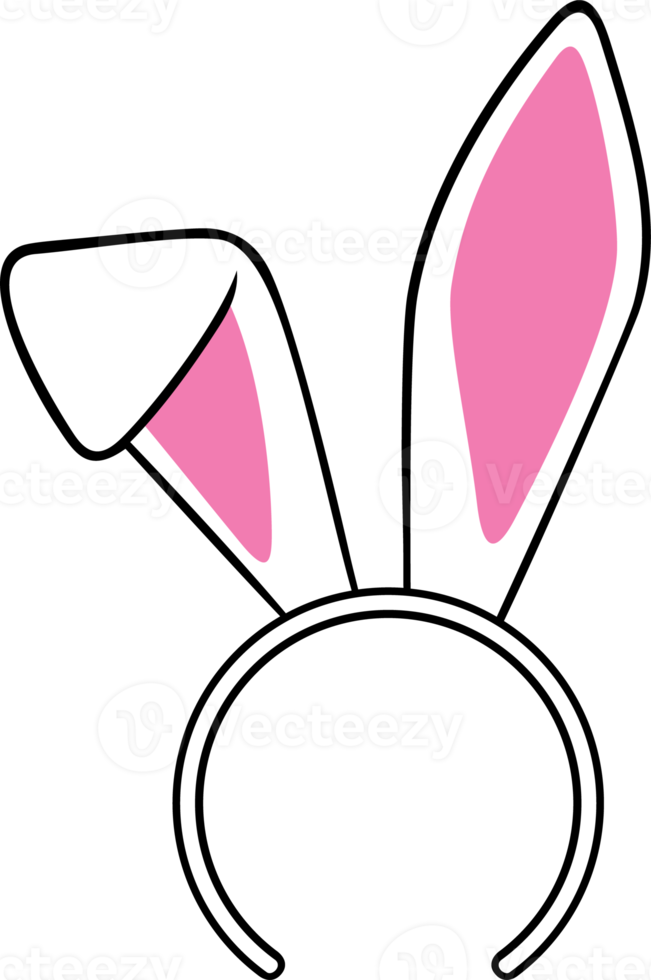 Easter bunny - rabbit ears mask png illustration