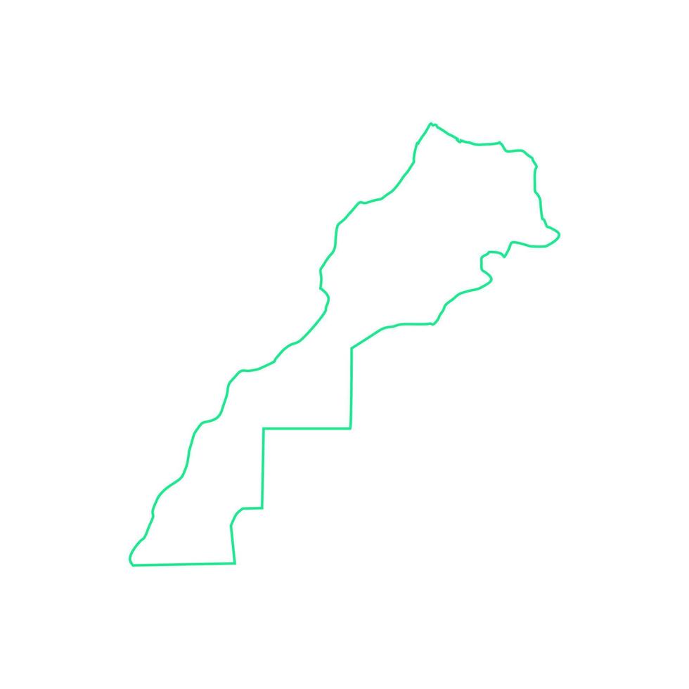 Marruecos mapa sobre fondo blanco. vector