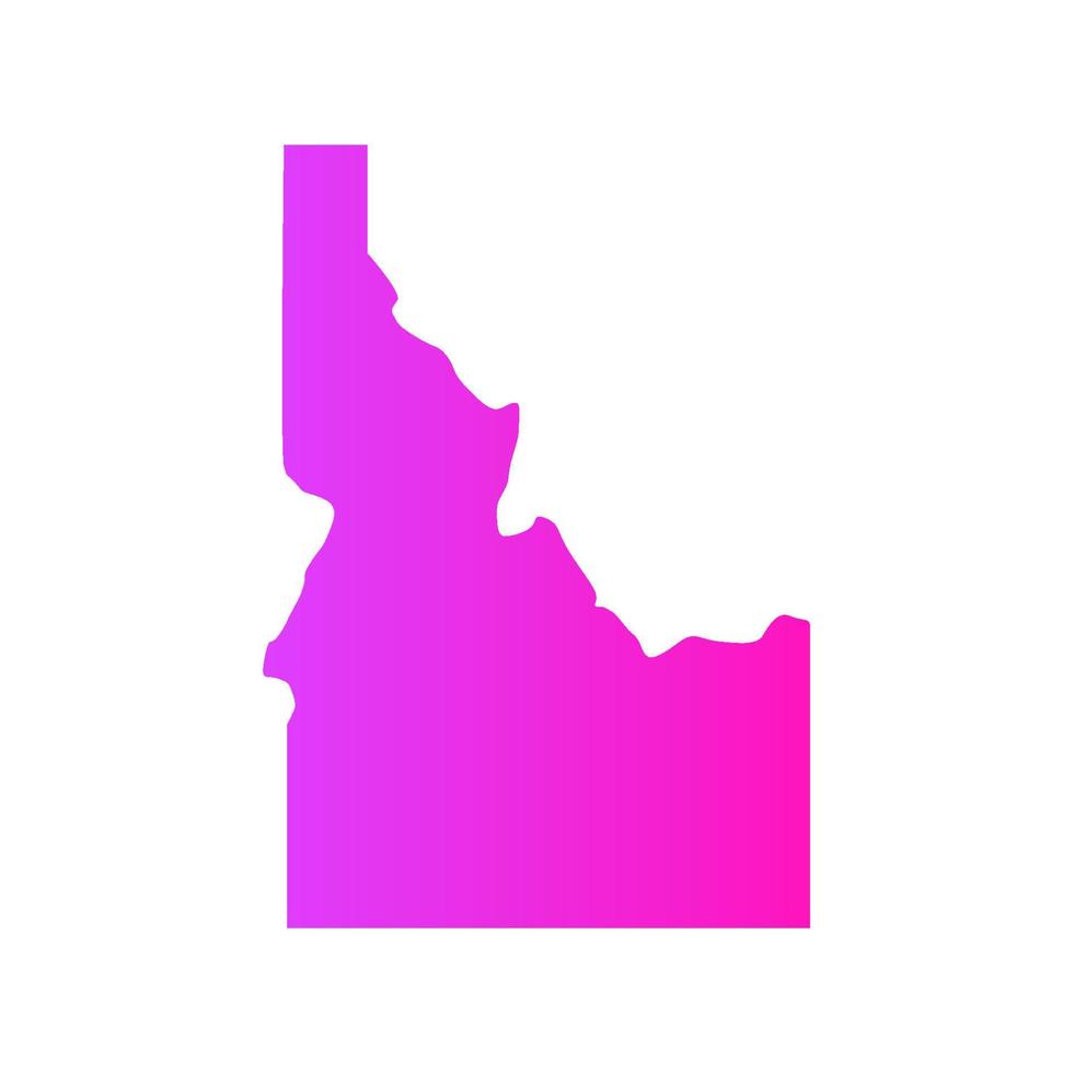 Idaho map on white background vector