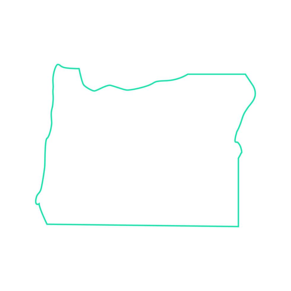 Oregon map on white background vector