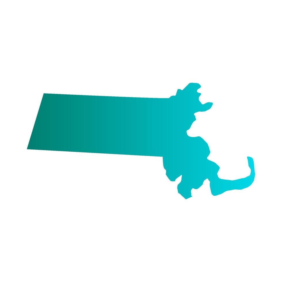 Massachusetts map on white background vector