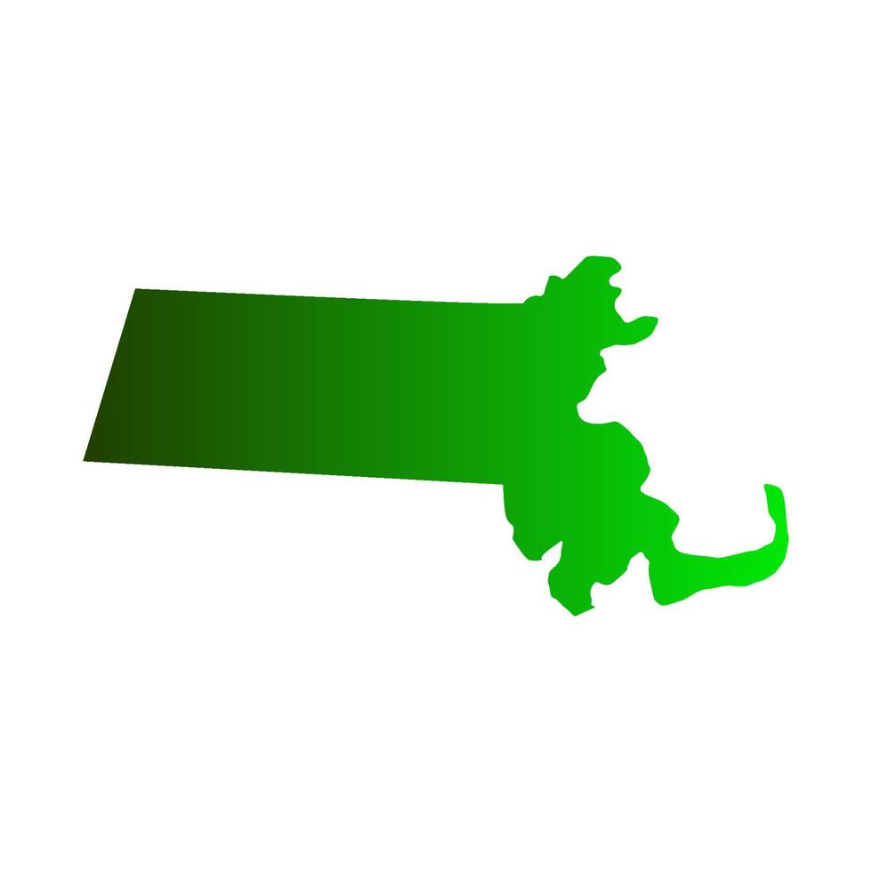 Massachusetts map on white background vector