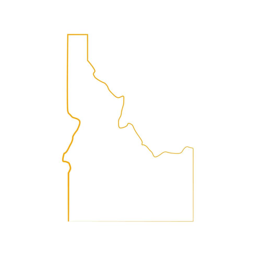 Idaho map on white background vector