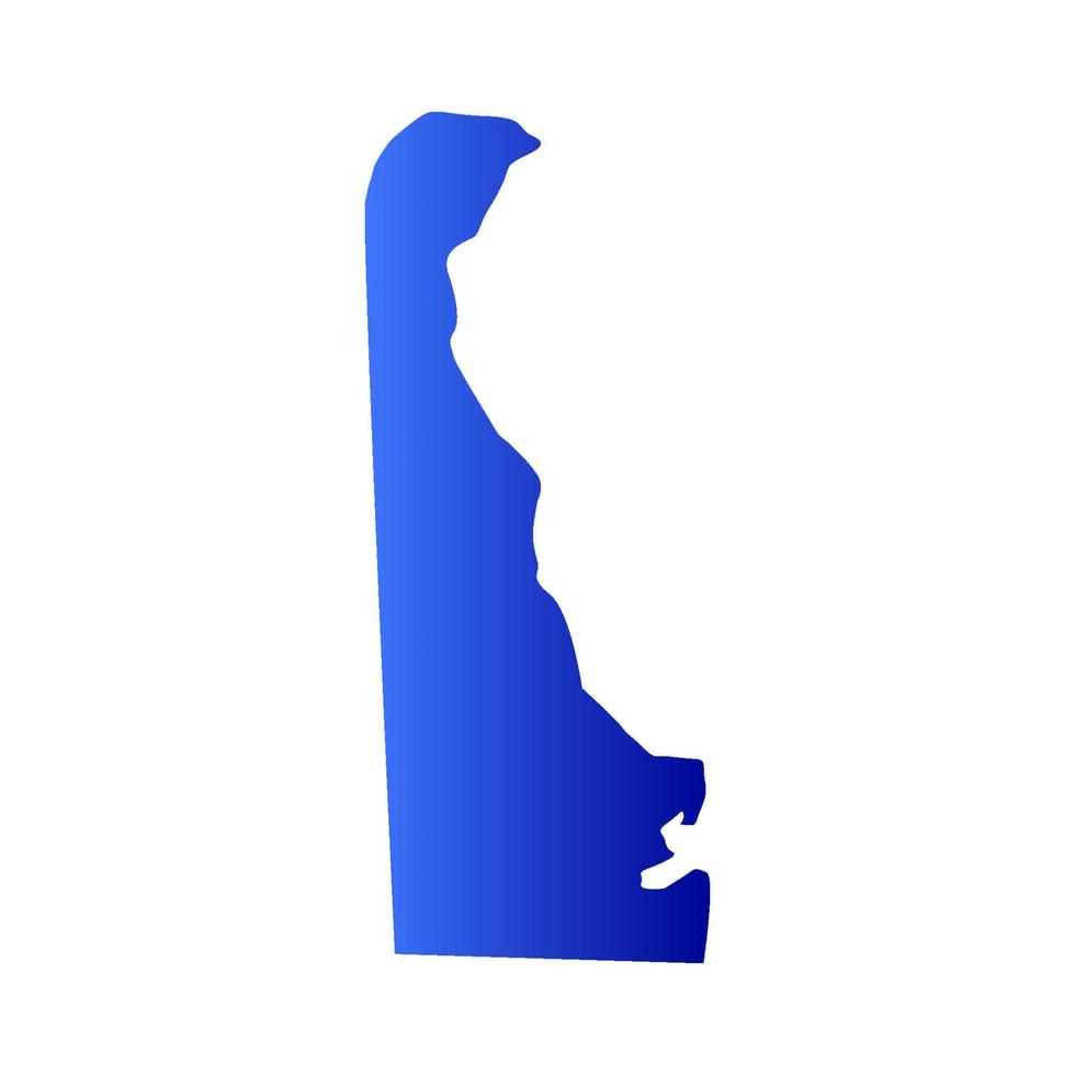 Delaware map on white background vector