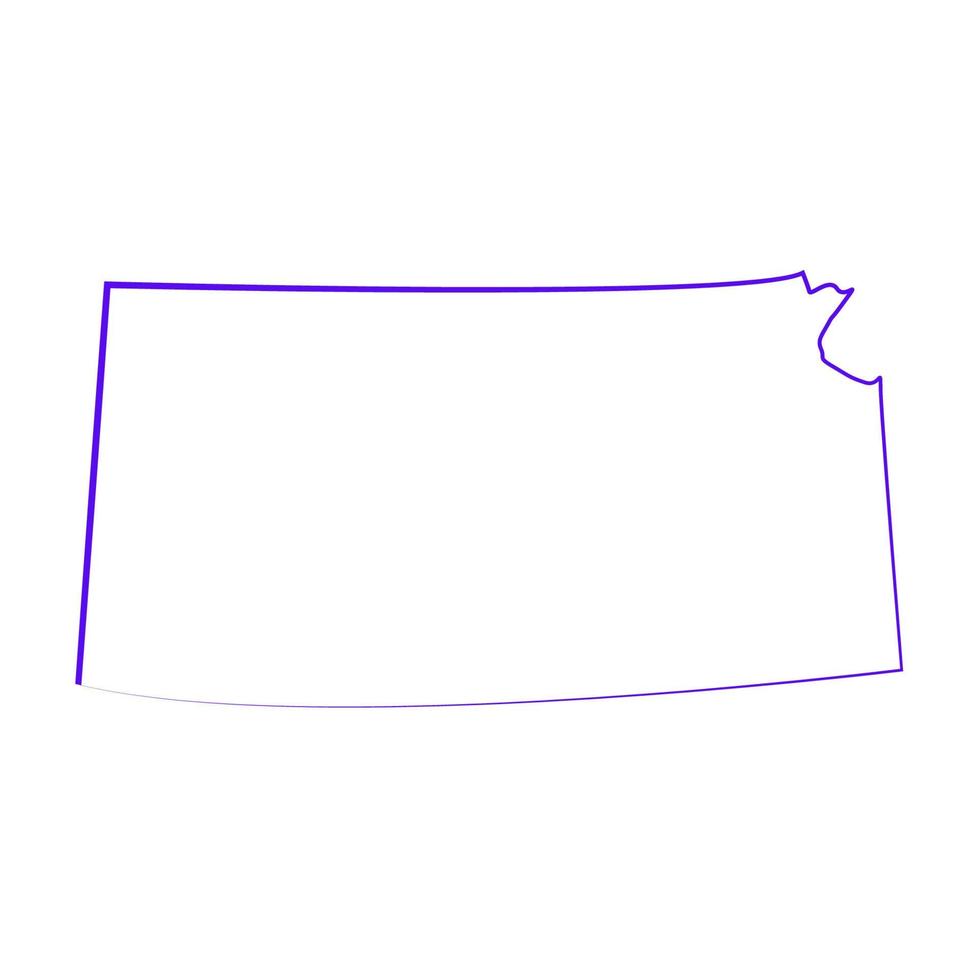 Kansas map on white background vector