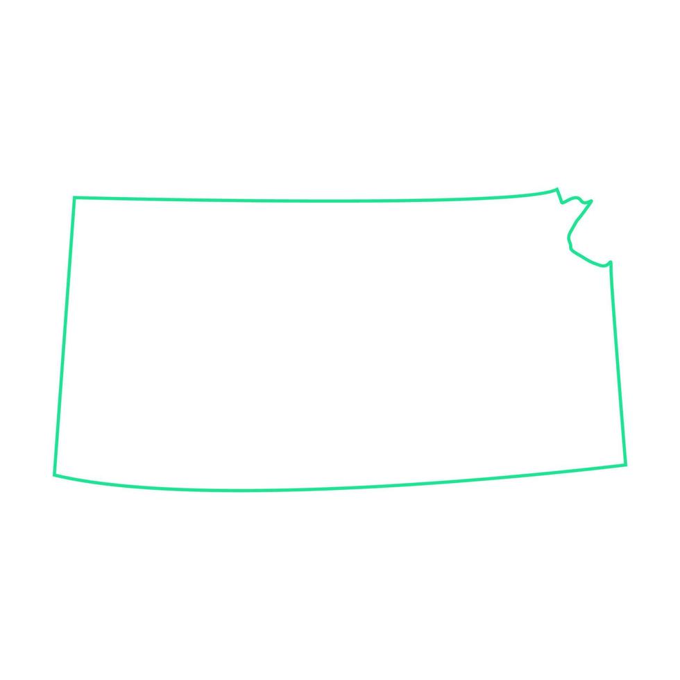 Kansas map on white background vector