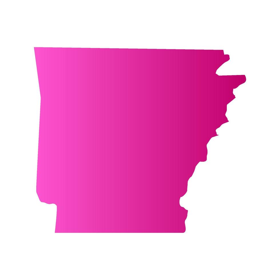 Arkansas map on white background vector