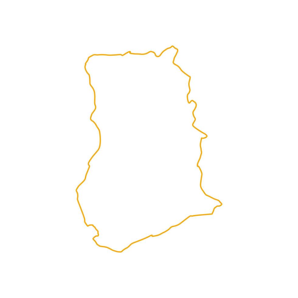 Ghana map on white background vector
